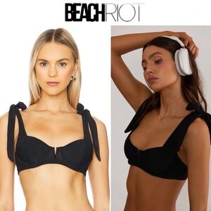 Beach Riot Blair Underwire Bikini Top in Black sz XS $118 NWT